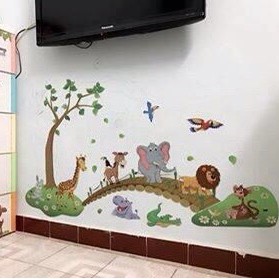 (SALE OFF) 20 MẪU TRANH DECAL DÁN TƯỜNG TIẾNG ANH VÀ CÁC LOẠI ĐỘNG VẬT CHO BÉ - Decal dán tuồng