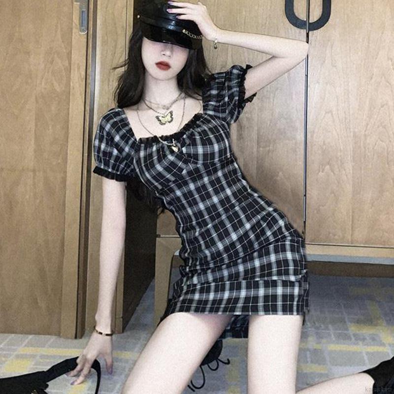 Đầm Tay Phồng Phối Lưới Nhấn Eo Thời Trang Mùa Hè Cho Nữ | BigBuy360 - bigbuy360.vn