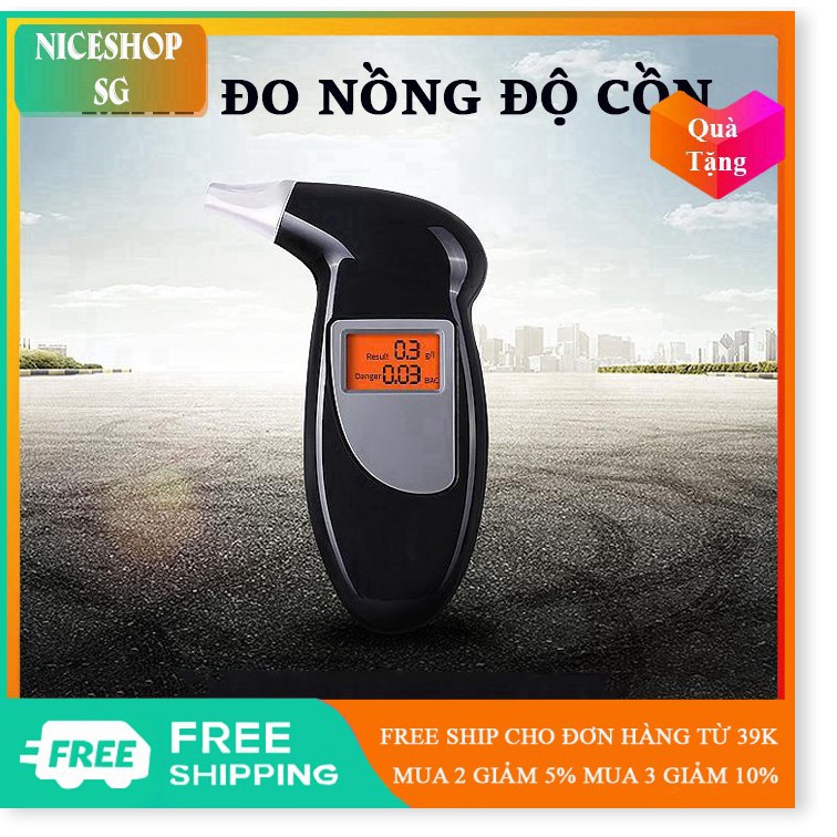 Máy đo nồng độ cồn bia rượu trong hơi thở + Tặng kèm 4 đầu thổi - OT0030 - Nice