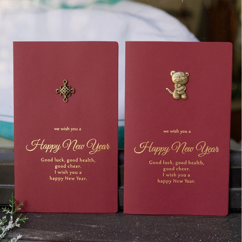 Thiệp chúc mừng năm mới 2022 Nhâm Dần, bưu thiếp sang trọng quà tặng Tết nguyên Đán