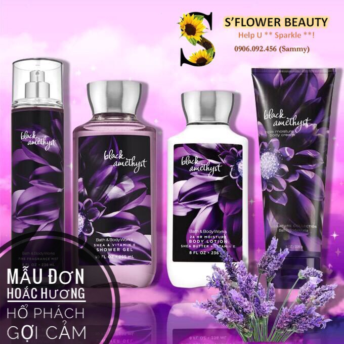 ✨BST Mê Hoặc✨ | Black Amethyst | Bộ Sản Phẩm Tắm - Lotion - Xịt Thơm Toàn Thân Bath &amp; Body Works