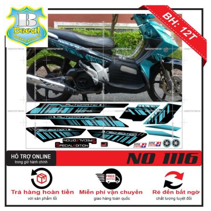 ( Quí khách vui lòng mang ra tiệm cho thợ dán ) Tem NOUVO 3 2008 MẪU ZIN [Bi Decal]