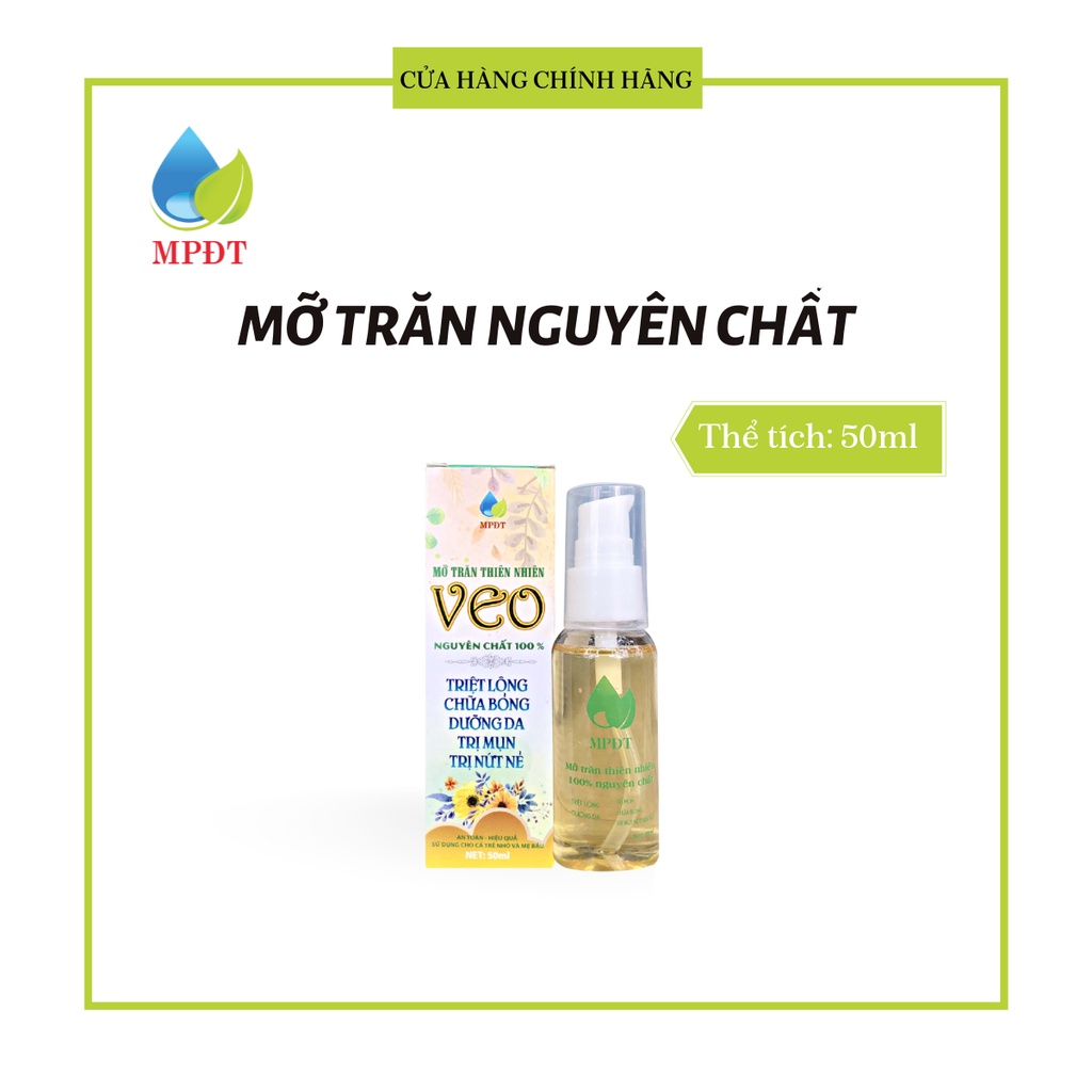 Mỡ trăn nguyên chất VEO triệt lông nách tận gốc, dưỡng da chân, tay, bụng, bikini, nách láng mịn 50ml