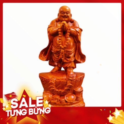 Tượng phật di lặc gỗ hương cao 20 cm mẫu mới 2021