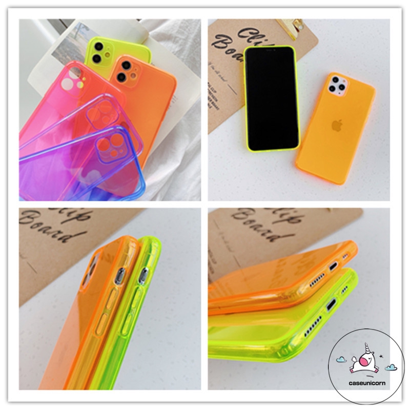 Ốp điện thoại mềm màu trơn dạ quang cho  iPhone SE 7 8 Plus 6 6s Plus 11 Pro Max XR X XS Max | BigBuy360 - bigbuy360.vn