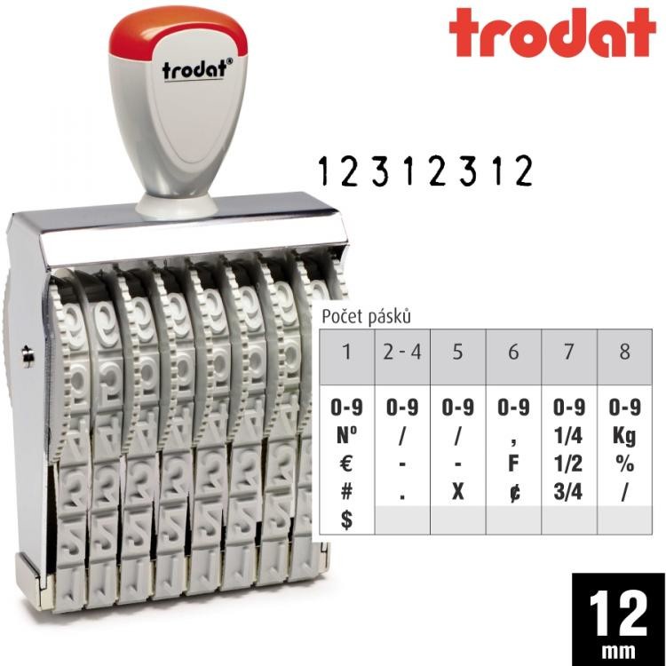Dấu số tự xoay chấm mực, số cao 12mm ( Chính hãng Trodat)