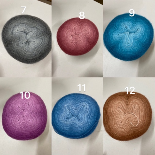 Len angora gold ombre batik