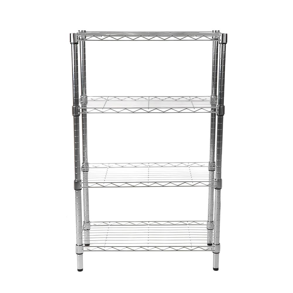 HomeBase STACKO Kệ 4 tầng bằng thép BAZE W60xH97.5xD30cm màu trắng bạc