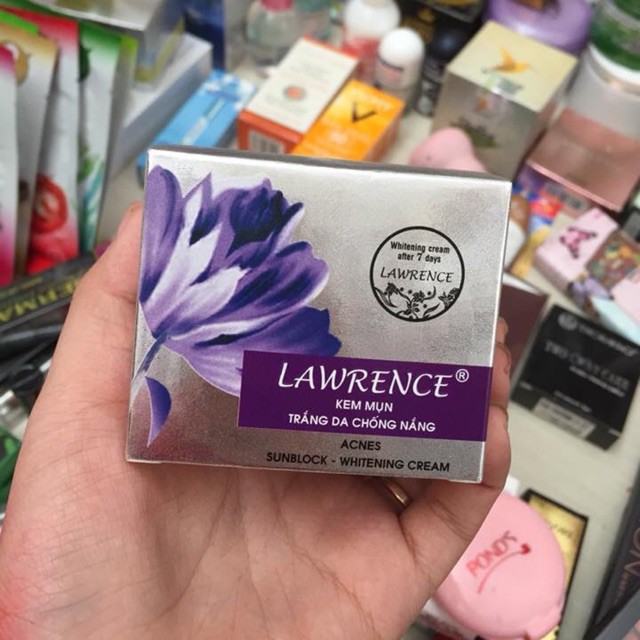 Kem Lawrence mụn trắng da chống nắng 10g