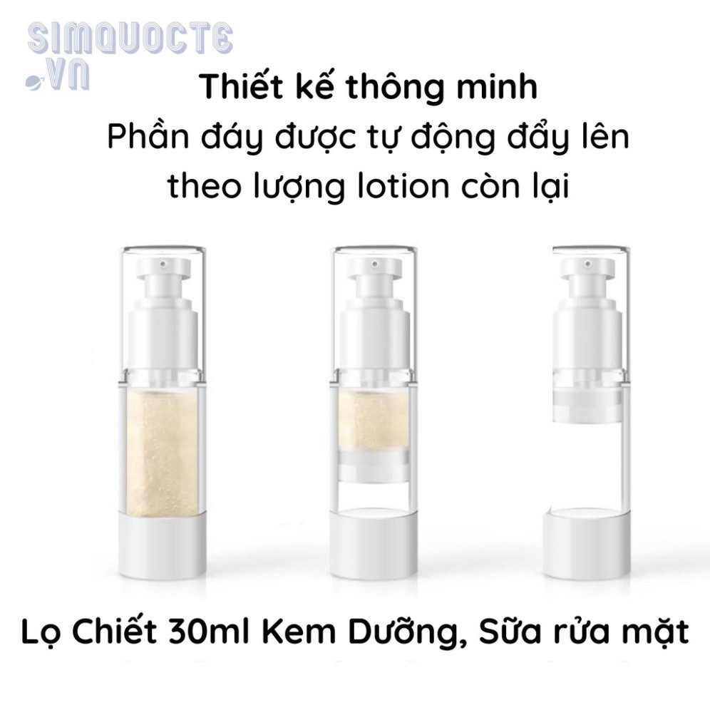 Lọ chiết mỹ phẩm dầu gội sữa rửa mặt hút chân không