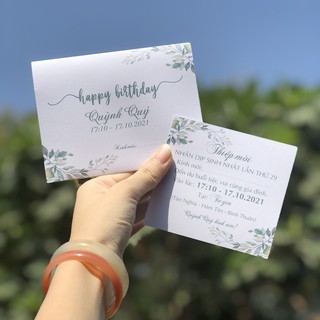 [TQQ] Thiệp mời sinh nhật in nội dung theo yêu cầu