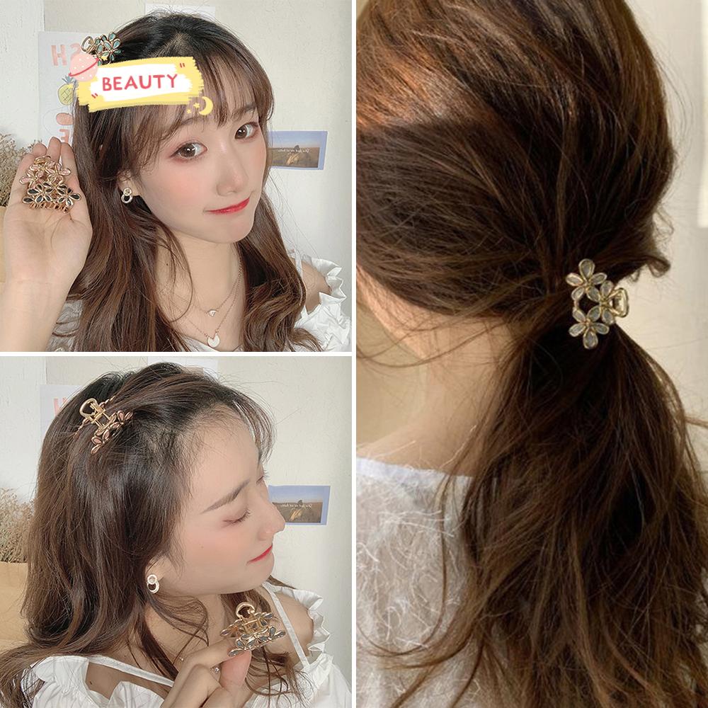 Kẹp Tóc Móng Vuốt Đính Hoa Bằng Kim Loại Đẹp Mắt