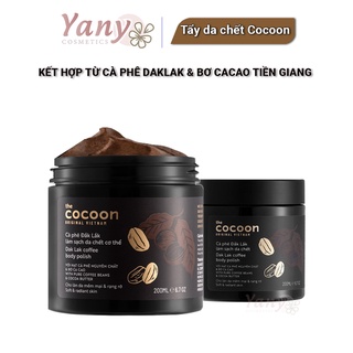 Tẩy da chết cocoon daklak coffee body polish từ cà phê daklak 200ml-yany cosmetics
