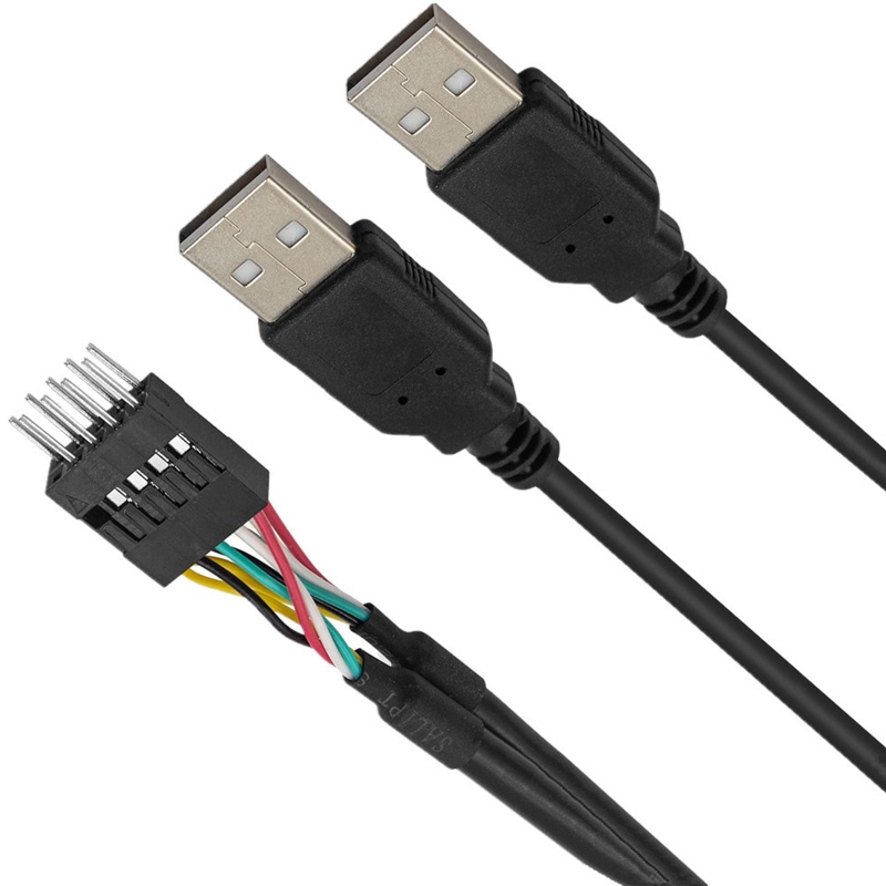 Cáp Chuyển Đổi USB-A Sang Bo Mạch Chủ 9Pin Du Pont USB 50cm / 19.7in Chuyên Dụng Cho Máy Tính
