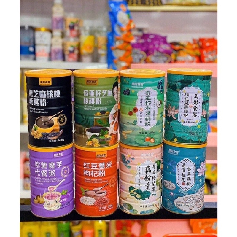 Bột Củ Sen Mix Hạt Dinh Dưỡng Giảm Cân Dưỡng Nhan Hộp 500g
