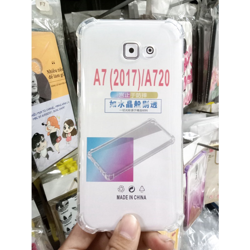 Ốp lưng Điện thoại Samsung Galaxy A7 (2017) / A720 trong suốt silicon bền dẻo 4 cạnh chống sốc chất lượng