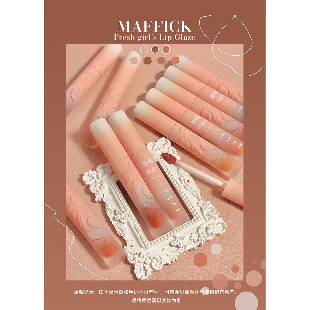 Son Kem Nơ Vỏ Hồng Maffick Mịn, Lì