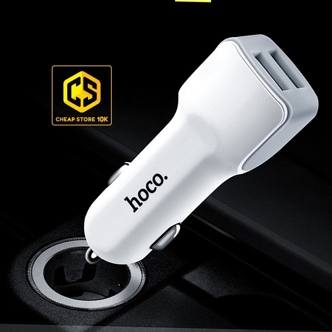 Tẩu sạc ô tô Hoco Z23 2 cổng USB sạc nhanh, cheapstore10k, cheapstore