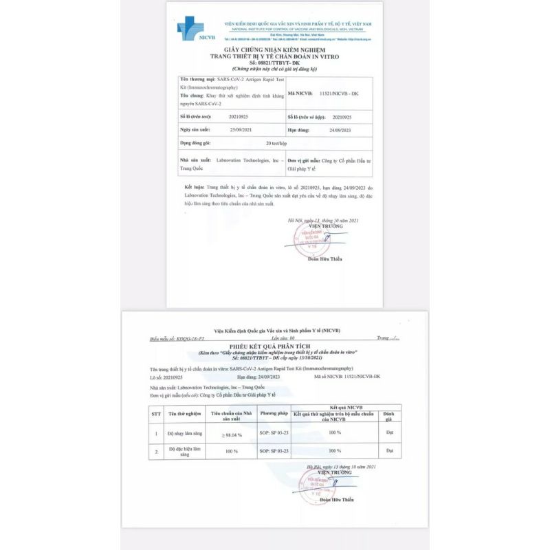 Bộ kit test nhanh covid 19 tại nhà - Labnovation ( công nghệ Đức )