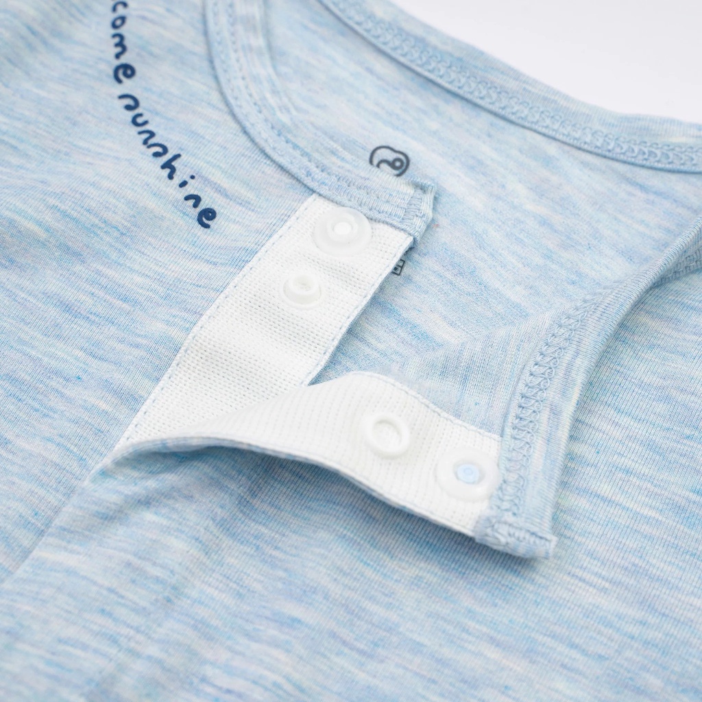 Bộ dài tay sơ sinh cài giữa sợi tre BU bambus 0m - 9m cho bé