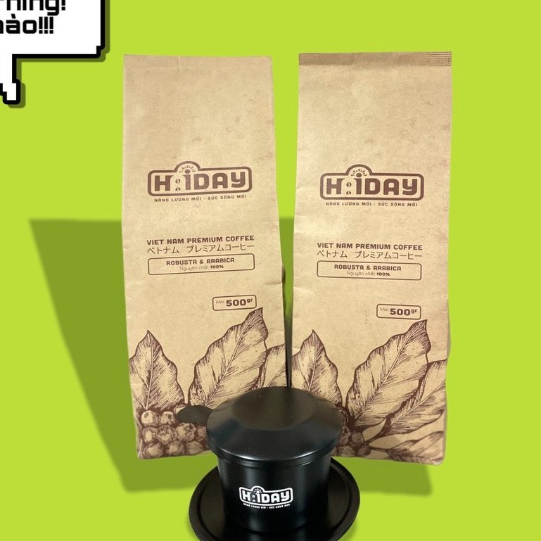 [NGUYÊN CHẤT] Cà Phê Rang Xay Nguyên Chất Sạch Pha Phin - Cafe Hi Day