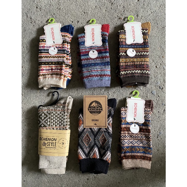 Tất cao cổ vintage, tất họa tiết thổ cẩm nam giới