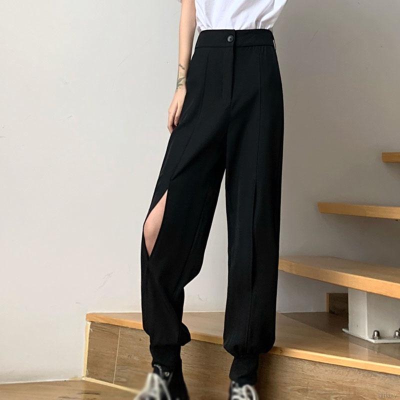Quần Dài Nữ Lưng Cao Ống Rộng Thời Trang Hàn