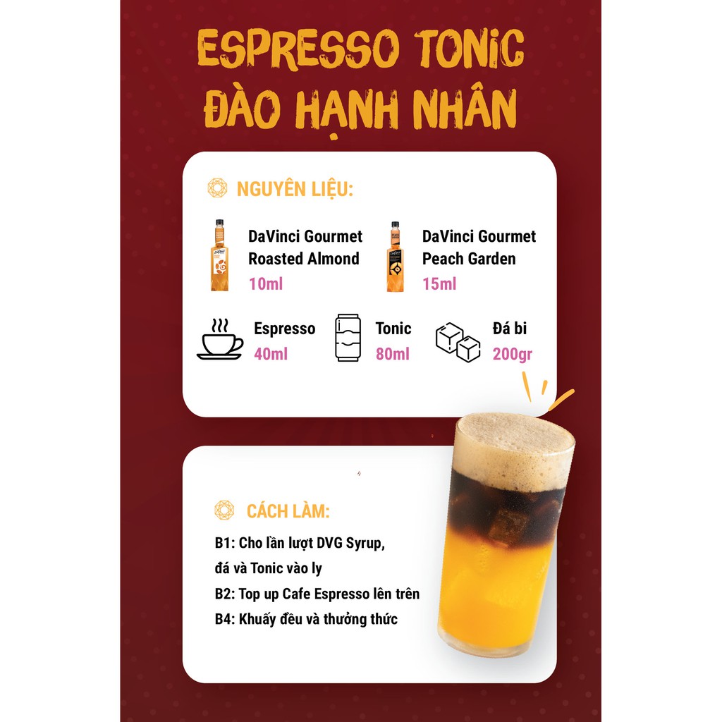 Siro hạnh nhân rang / Roasted Almond Syrup - DaVinci Gourmet