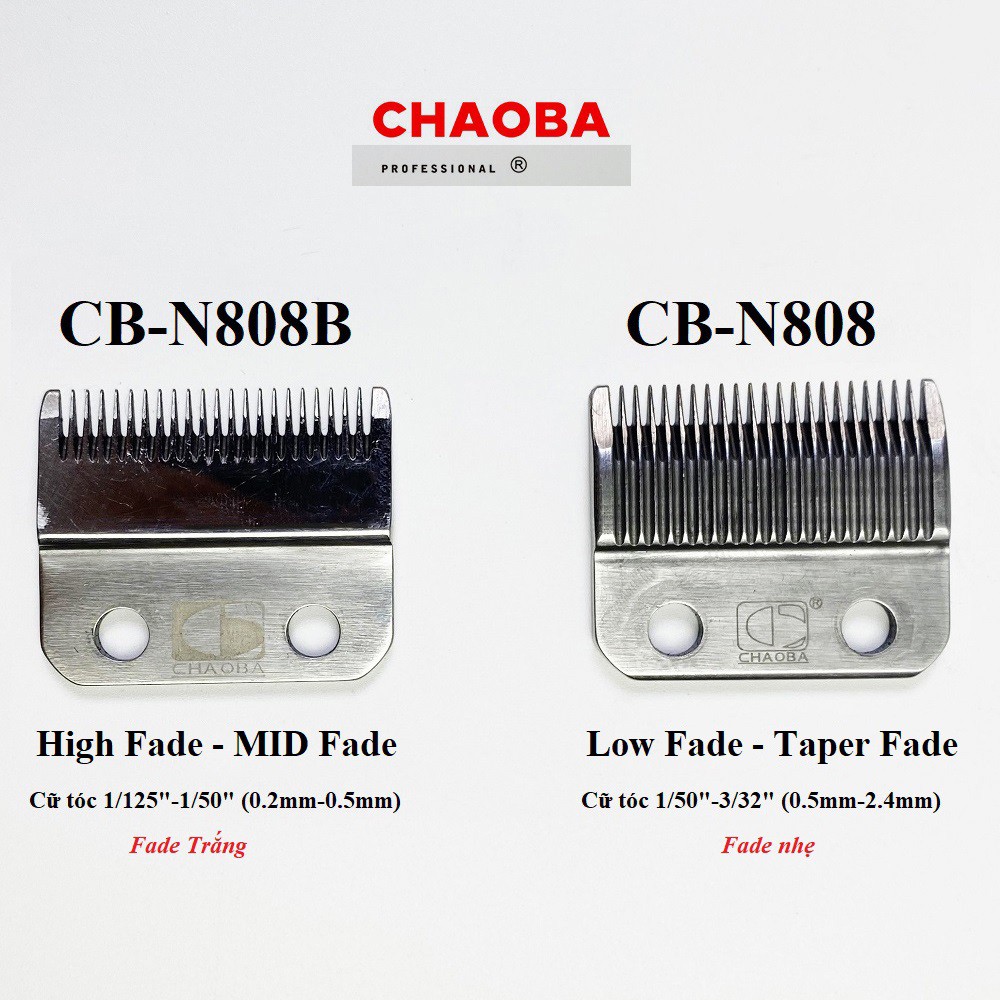 Tông đơ cắm điện Chaoba CB-N808, tông đơ máy rất khỏe (10W) cắt tóc cứng, tóc dầy phù hợp làm tiệm hoặc nhu cầu cá nhân