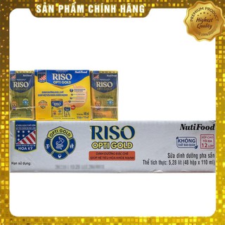 Sữa Bột Pha Sẵn Riso Opti Gold Nuti 110ml (48 hộp x 110ml)⭐⭐⭐ KHÁNH NGỌC SUPERMAKET
