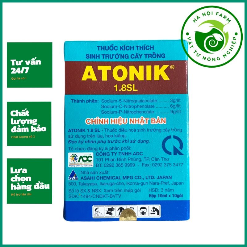 1 HỘP 10 GÓI PHÂN BÓN LÁ ATONIK 10ML