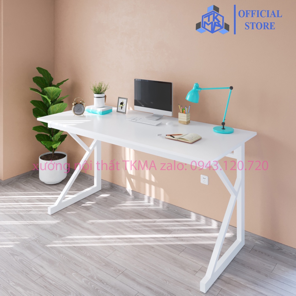 Bàn làm việc KÍCH THƯỚC 60X120X75CM MẶT GỖ ÉP MDF CÔNG NGHIỆP chân sơn tĩnh điện