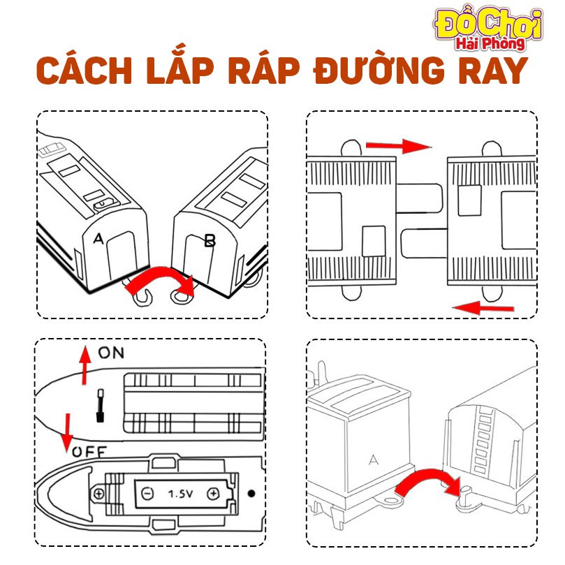 Bộ đồ chơi trẻ em Lắp ráp đường ray tàu hỏa Thomas nhiều chi tiết Đồchơitrẻem (hình thật, có sẵn)