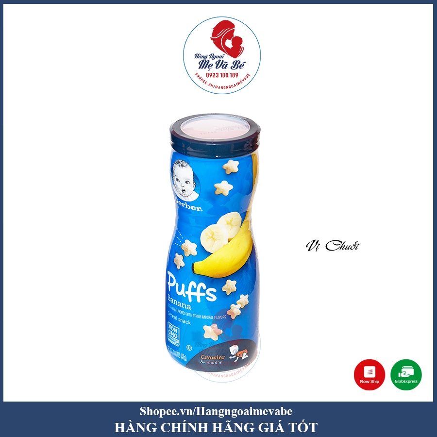  Bánh ăn dặm Gerber Organic Mỹ hình sao, bánh cho bé ăn dặm hộp 42g [DATE 2/2022]