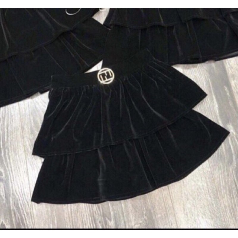 BIG SIZE 65-95kg chân váy 2 tầng nhung