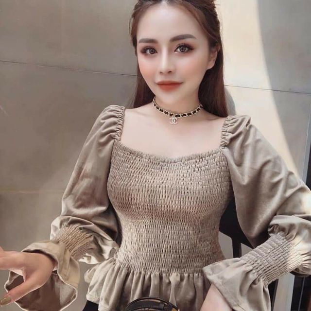 Áo nhung hothit bo chun eo về 2 màuu thêm all ak Tây hết mứcc luôn đó ahhChất cực đẹp luôn nha các ty ơi🥰Mặc e này