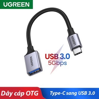 Cáp OTG USB C to USB 3.0 Chính Hảng Ugreen 70889 Cao Cấp US378 (vỏ nhôm,dây bọc dù) Cao Cấp