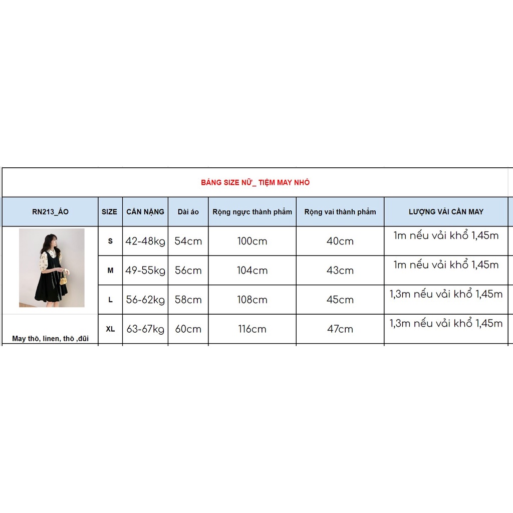RN213_rập giấy may set áo và yếm nữ