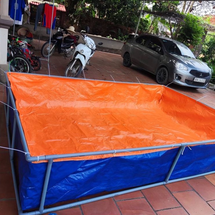 BỂ BẠT NUÔI CÁ, ỐC, ẾCH , LƯƠN -  ÉP NHIỆT 2 LỚP CHỊU LỰC CỰC TỐT - HÀNG CAO CẤP