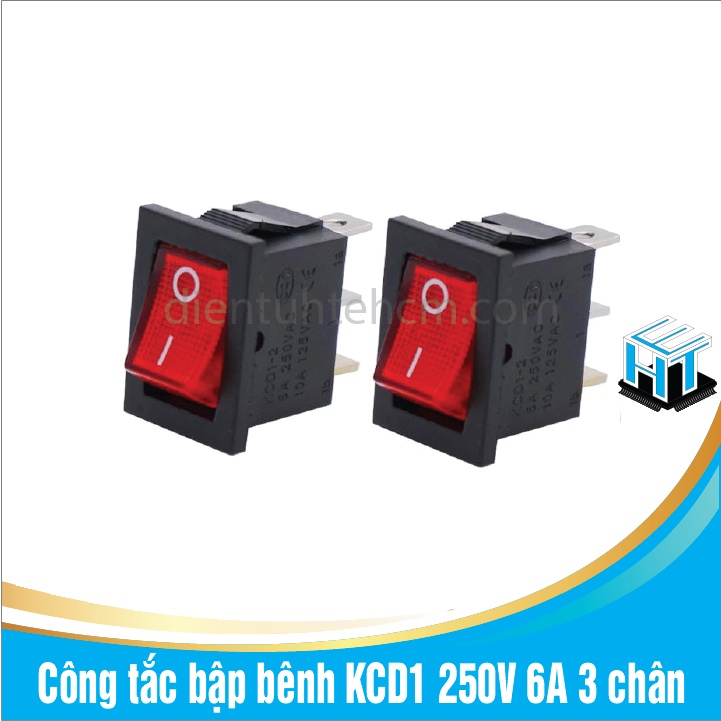 Công tắc bập bênh KCD1 250V 6A 3 chân