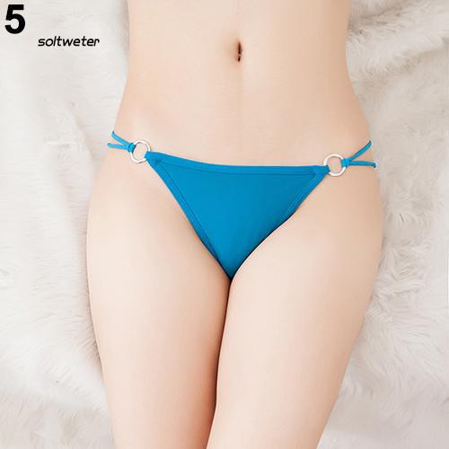 Quần lót màu trơn phối dây quyến rũ cho nữ