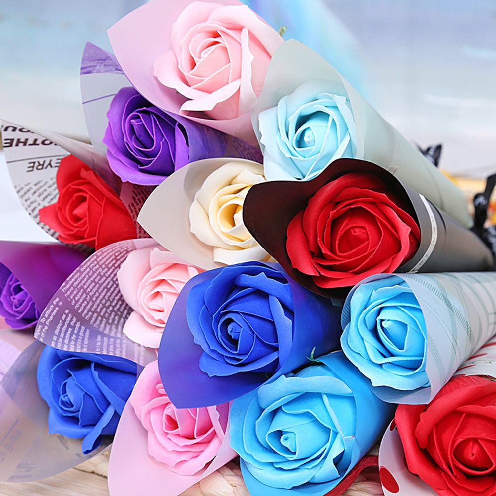 1 Bó Hoa Hồng Sáp Nhân Tạo Làm Quà Tặng/Trang Trí Nhà/Tiệc Cưới/Sinh Nhật