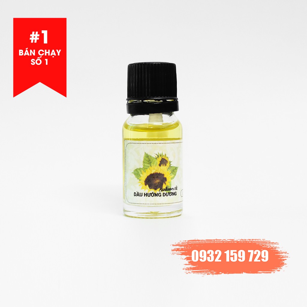 Dầu hướng dương (Sunflower Oil) 10ml - Nguyên liệu mỹ phẩm - Xuất xứ: Pháp