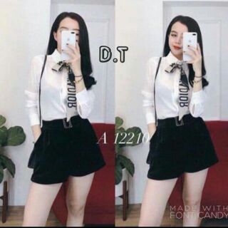 Sơ mi nữ nơ Dior ( nơ thắt rơif ạ)  hot hit 2019