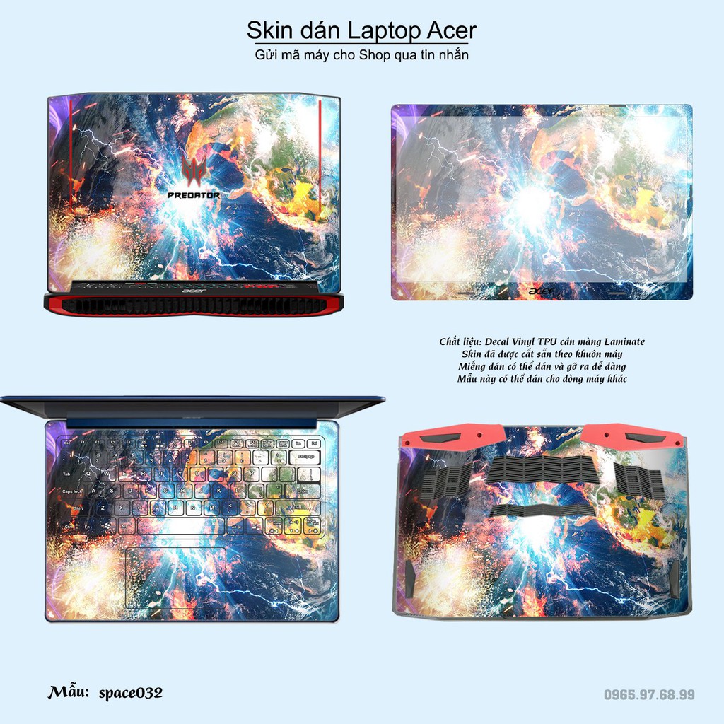 Skin dán Laptop Acer in hình không gian _nhiều mẫu 6 (inbox mã máy cho Shop)