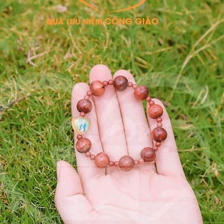 Chuỗi mân côi chất liệu gỗ nhẹ 14 li Quà Lưu Niệm Công Giáo