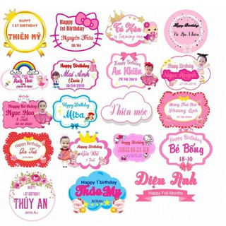 Bảng tên treo sinh nhật cho bé