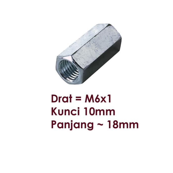 Đai Ốc Dài M6x1 Key 10 Chuyên Dụng