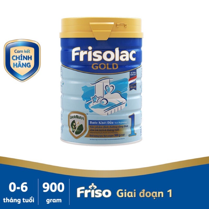 Frisolac Gold 1 -900g dành cho trẻ từ 0-6thang