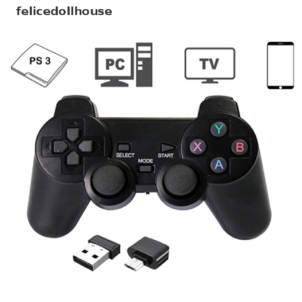 Bộ tay cầm chơi game không dây 2.4GHz cho PS3 PC TV Box